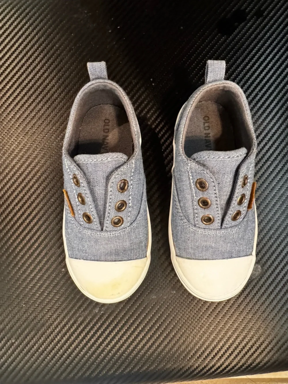 Old Navy Light Blue Canvas Slip-On Sneakers for Kids